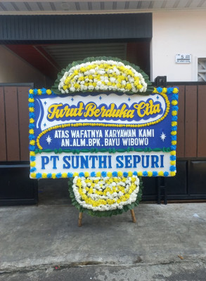 Papan Bunga Duka di Juang